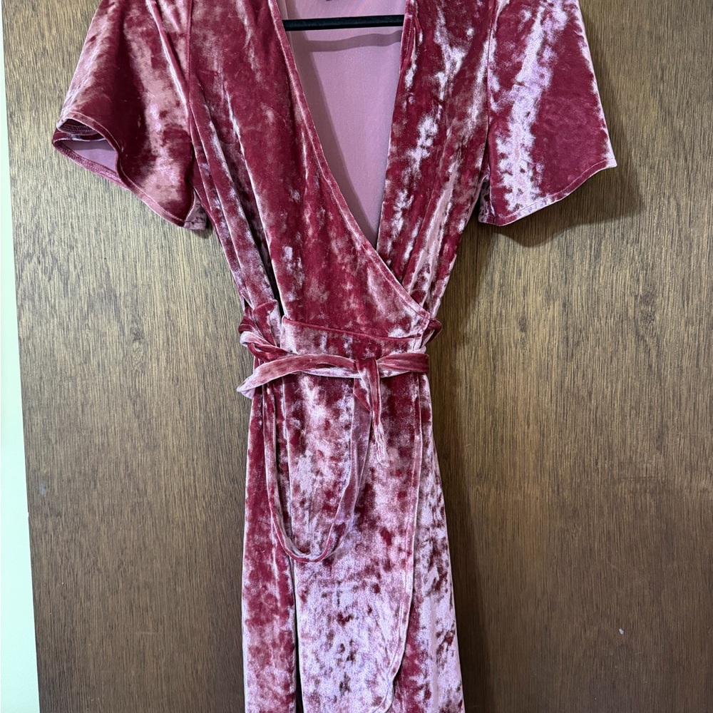 Show Me Your MuMu Dusty Pink wrap dress